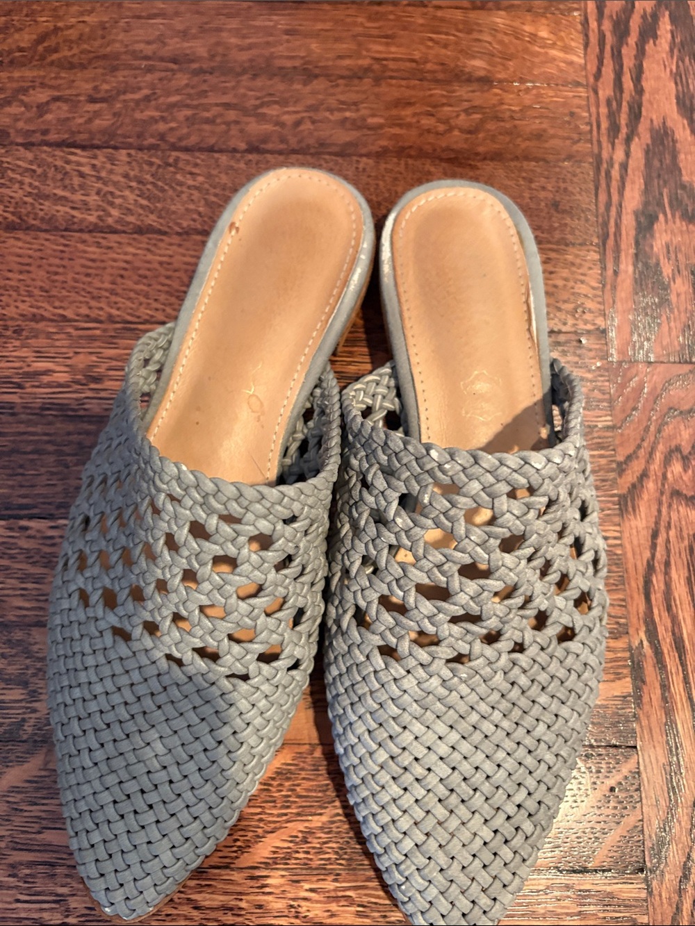 Woven Slip-On Mule - Gray